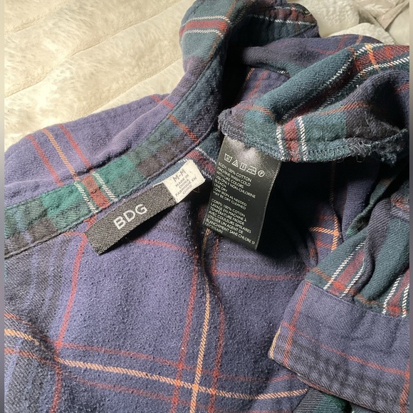 BDG Plaid Flannel Shirt with Long Sleeves - Picture 7 of 7